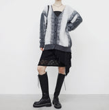 (Unisex) Ridao Color Matching Knit Cardigan