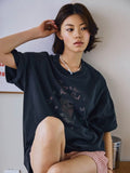 Rose Kitty Pigment Short Sleeve Tee