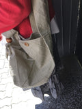 Sendo Diamond Embossed Cotton Shoulder Bag