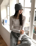 [U-BASIC] Obie Basic Slim U-Neck Long Sleeve