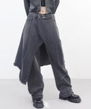 Picoa layered denim skirt