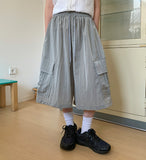 [Unisex] Iltev Nylon Banding Cargo Bermuda Pants