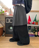 Oheni Layered Pleated Wrap Midi Skirt