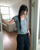 Obnin Lace Short Sleeve T-shirt