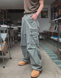 Radic Washed Zipper Cargo Wide Pants