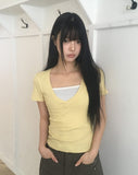 Pton Deep V-Neck Short Sleeve T-shirt