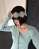 FLOWER CROCHET BEANIE