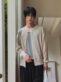 Ropi Punched Linen Knit Cardigan