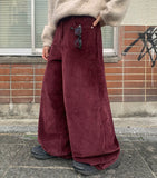 Nelkia color wide corduroy pants