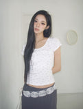 Elta Punching Flower Short Sleeve T-shirt