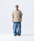 Oblique Cargo Parachute Denim Pants