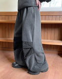 Moriki banding string fleece wide pants