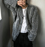 Kale boucle knit cardigan