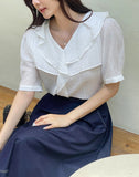 Rapel Frill Puff Short Sleeve Blouse