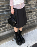 Stan Pleats Belt Midi Skirt Set