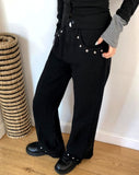 Ibin Studded Bootcut Denim Pants