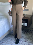 Easy Fit Brushed Banding Bootcut Pants