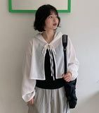 Shampoo Bolero Linen Hood Cardigan