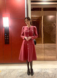Ennis Shirring Wool Tweed One Piece