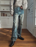 Nudie Washing Flare Denim Pants
