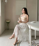 Raffin Flower Lace Sleeveless One Piece