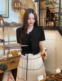 Demin Round Puff Short Sleeve Jacket
