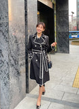 Edenic Color Matching Trench Coat