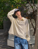 Blank Crop Collar Tee