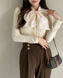 Tinua Tie Ribbon Knit Cardigan