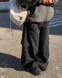 Yanbs Cargo Brushed Curved Wide Pants