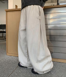 Hedeki banding snap button wide cotton pants