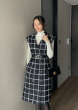 Neti Check Vest Tweed One Piece