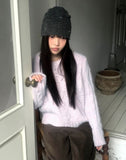 Neha loose wool round neck cable knit