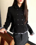 Doona Shirring Double Button Jacket