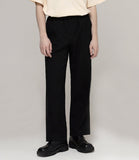 Zipper Semi Wide Banding Slacks