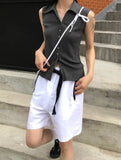 PLAIN BUCKLE SHORTS