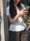 Jame Frill Tiered Short Sleeve T-Shirt
