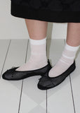 RIBBON MESH FLAT SHOES