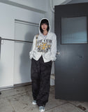Coil camo snap parachute pants