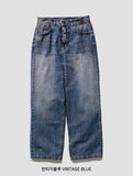 Washed Oil Denim Pants