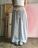 Niku Stripe Frill Banding Wide Pants