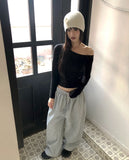 Ola Brushed Diagonal Wide Sweatpants