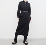 Penaon Back Slit Long One Piece (belt Set)