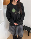 Choa Vintage Argyle Patch T-shirt