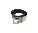 Gradient eyelet denim belt