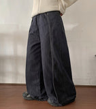 Kodina cut denim wide denim pants