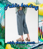 public banding wide denim pants