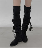 1183 Suede Knot Western Boots (5cm)