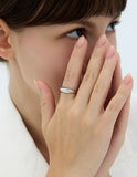 Champagne Moon NEW Silver (W) Chunky Ring M