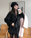 Forbe Belted High Neck Half Coat